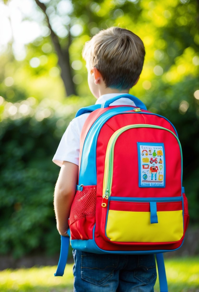 A bright and colorful kids backpack, 12L, suitable for traveling and day trips. Perfect for school use