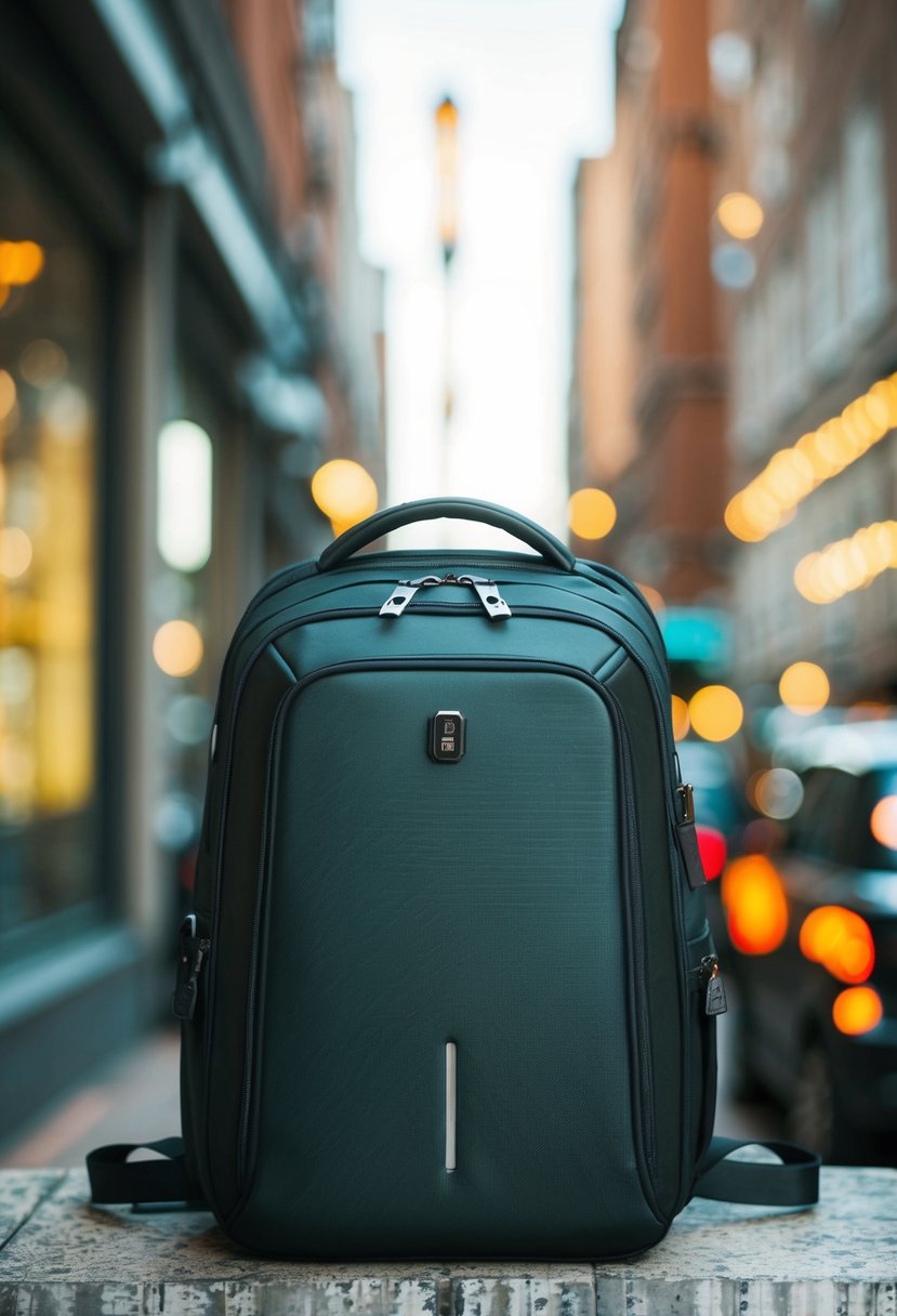 A stylish backpack with anti-theft features, perfect for school or travel