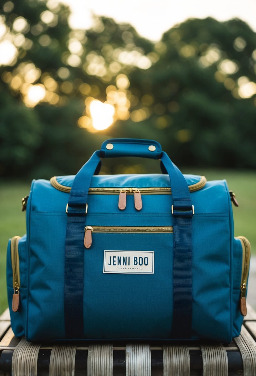 A durable and stylish travel bag with the name "Jenni Boo" prominently displayed